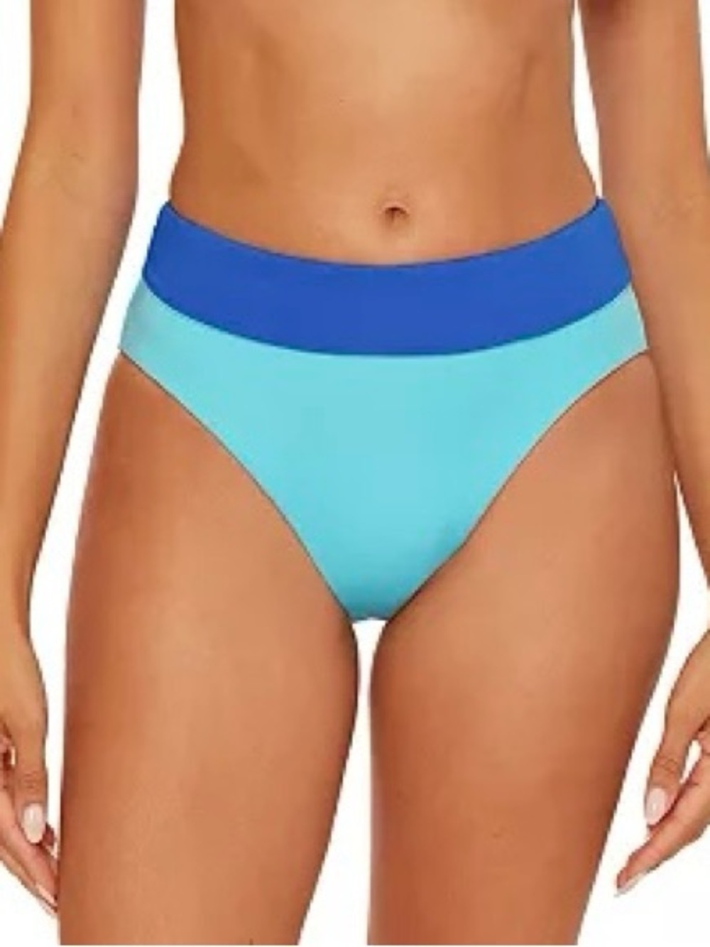 BECCA Two-Tone Blue & Aqua Bikini Bottom